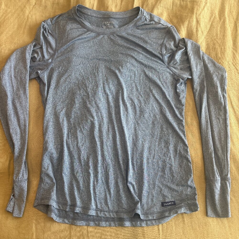 JAANUU WOMEN's HEATHER GREY/NAVY UNDERSCRUB - XL